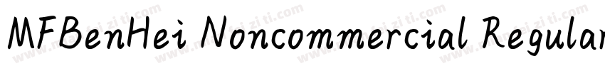 MFBenHei Noncommercial Regularttf字体转换